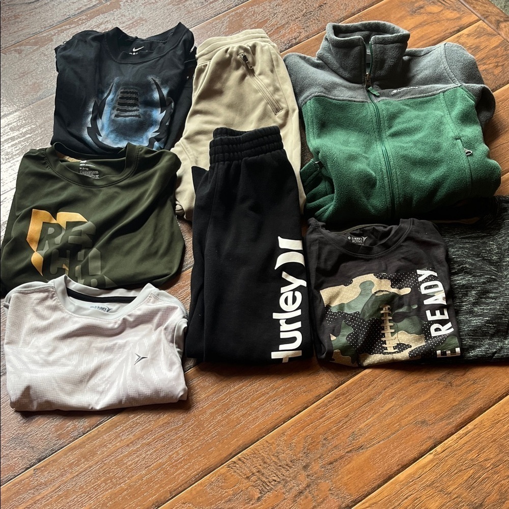 Kids Clothing 8 Piece Bundle with Nike, Columbia and Hurley - Size 8/10